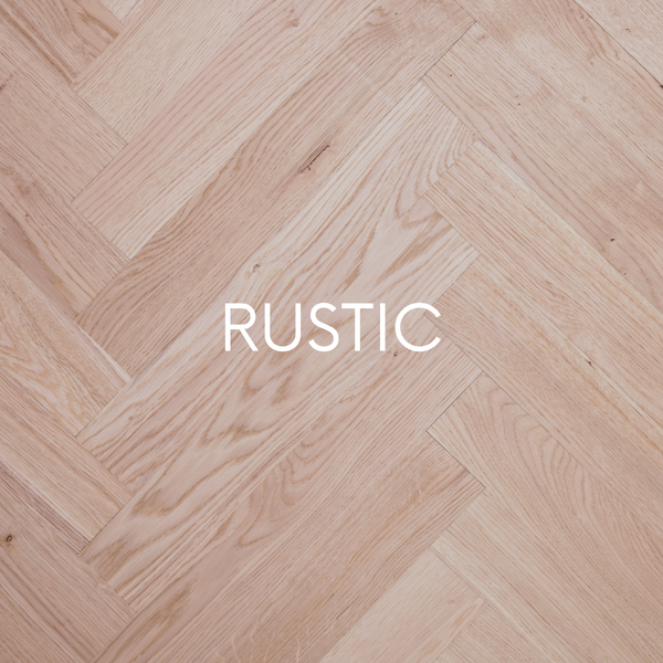Rustic fiskbensparkett i ek